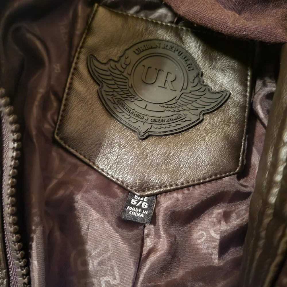 Urban Republic Faux Leather Moto Jacket Boys Size 5